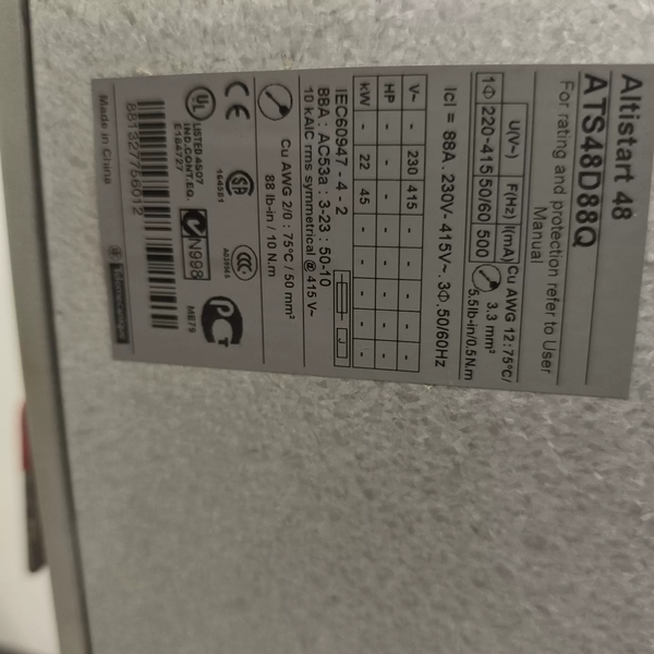 施耐德ATS48D88Q软启动柜